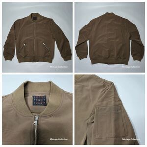 SENSE OF PLACE URBAN RESEARCH JAPAN BROWN FULL ZIP BOMBER FLIGHT JACKET Sz LARGE